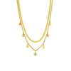 Fashion Devil's Eye Titanium Steel Plating Rhinestones Layered Necklaces
