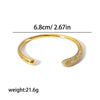 Fashion Diamond Encrusted Titanium Steel Electroplated Bracelet