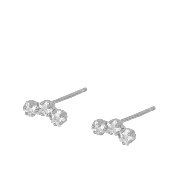 Fashion Diamond Explosion Zircon Earrings With Geometric Design