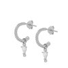 Fashion Diamond Explosion Zircon Earrings With Geometric Design