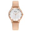 Fashion Diamond Heart Women's Quartz Watch With Imitation Leather Strap And Stainless Steel Buckle