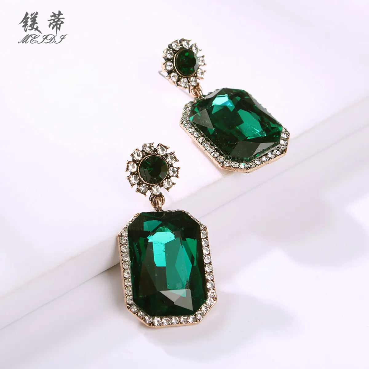 Fashion Diamond Square Earrings Wholesale Nihaojewelry