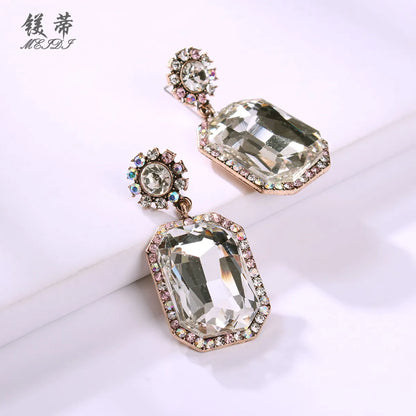 Fashion Diamond Square Earrings Wholesale Nihaojewelry