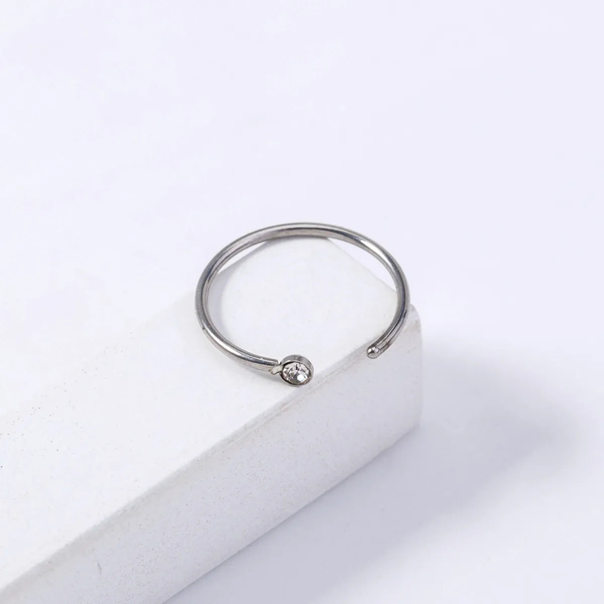 Geometric Stainless Steel Plating Nose Ring Nose Studs