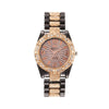 Fashion Diamondencrusted Alloy Band Round Dial Watch Hiphop Style