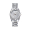 Fashion Diamondencrusted Alloy Band Round Dial Watch Hiphop Style