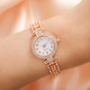 Fashion Diamondencrusted Women's Metal Watch With Round Dial