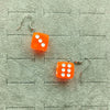 1 Pair Fashion Dice Alloy Resin Drop Earrings