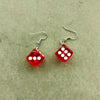 1 Pair Fashion Dice Alloy Resin Drop Earrings