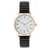 Fashion Digital Women's Watch Elastic Band Quartz Alloy Case Metal Strap Round Dial