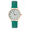 Fashion Digital Women's Watch Elastic Band Quartz Alloy Case Metal Strap Round Dial