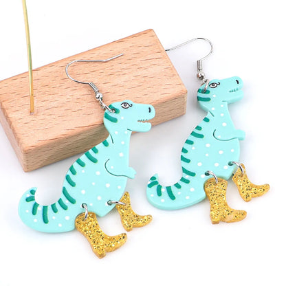 Fashion Dinosaur Arylic Women's Drop Earrings 1 Pair