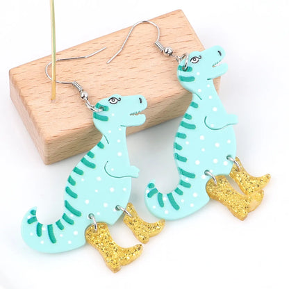 Fashion Dinosaur Arylic Women's Drop Earrings 1 Pair