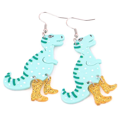 Fashion Dinosaur Arylic Women's Drop Earrings 1 Pair