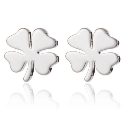 Fashion Dinosaur Heart Shape Stainless Steel Plating Ear Studs 1 Pair