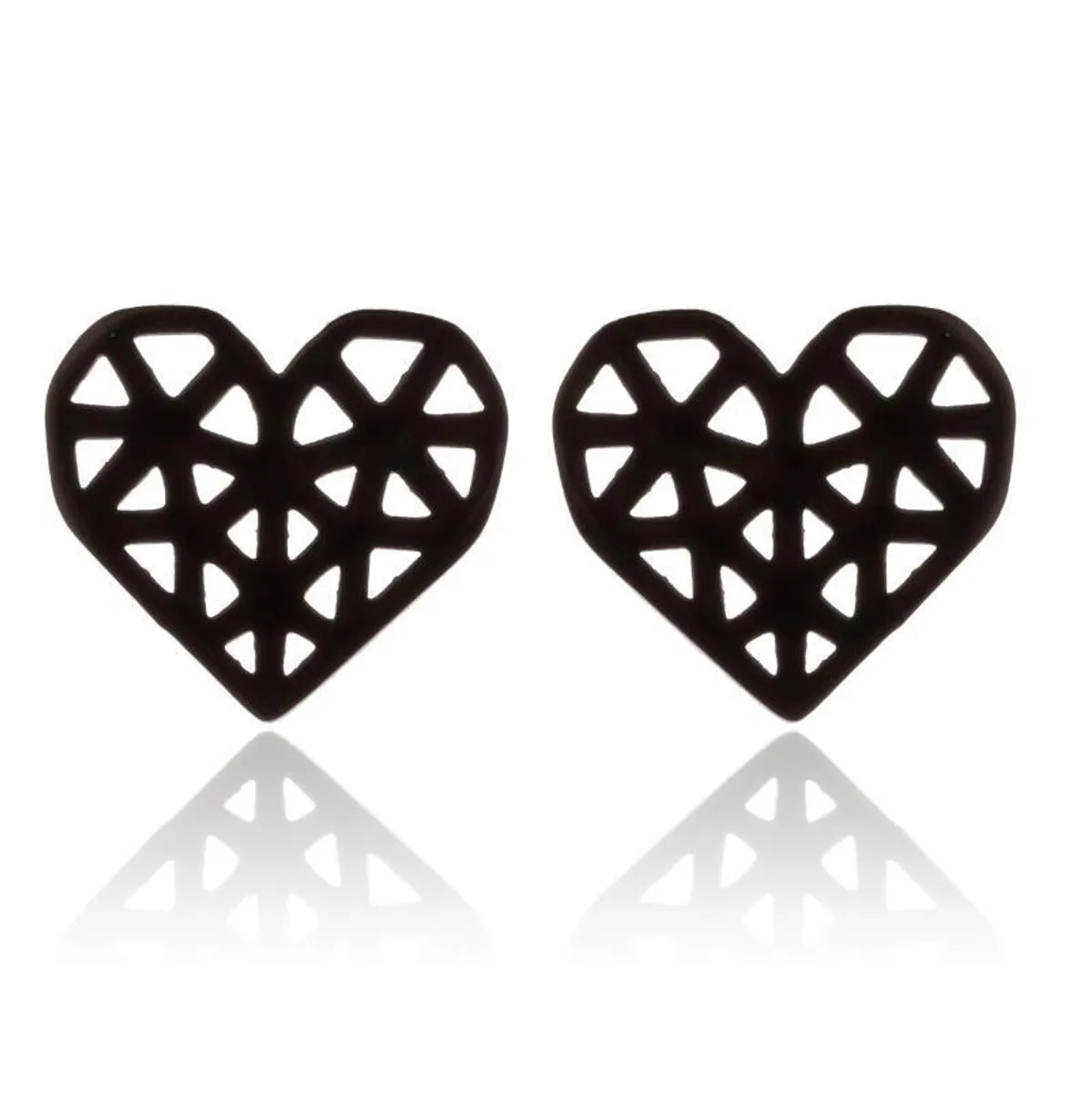 Fashion Dinosaur Heart Shape Stainless Steel Plating Ear Studs 1 Pair