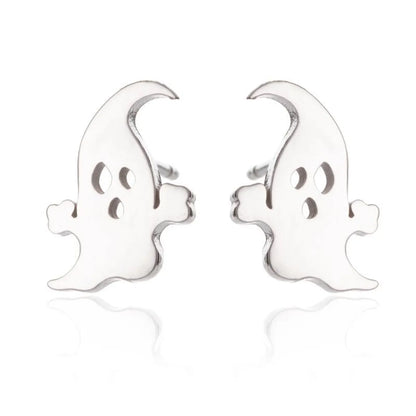 Fashion Dinosaur Heart Shape Stainless Steel Plating Ear Studs 1 Pair