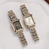 Fashion Distinctive Alloy And Stainless Steel Square Quartz Watch For Women Students