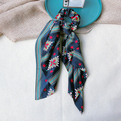 Fashion Ditsy Floral Cloth Printing Hair Tie 1 Piece