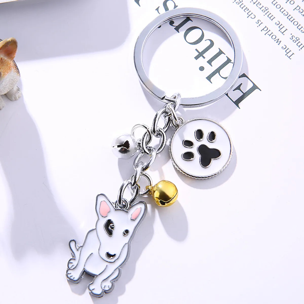 Fashion Dog Metal Unisex Bag Pendant Keychain 1 Piece