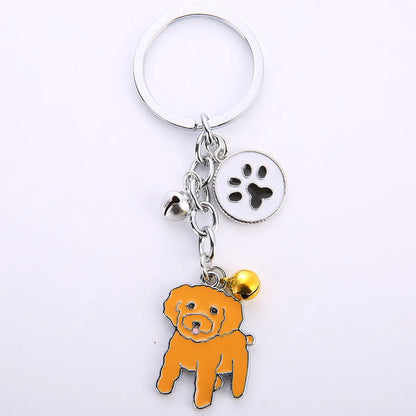 Fashion Dog Metal Unisex Bag Pendant Keychain 1 Piece