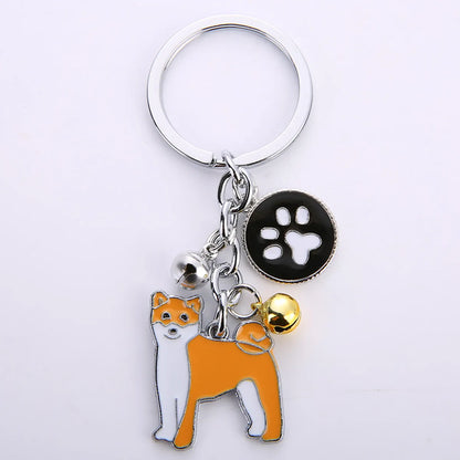 Fashion Dog Metal Unisex Bag Pendant Keychain 1 Piece