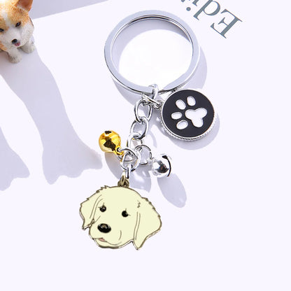 Fashion Dog Metal Unisex Bag Pendant Keychain 1 Piece