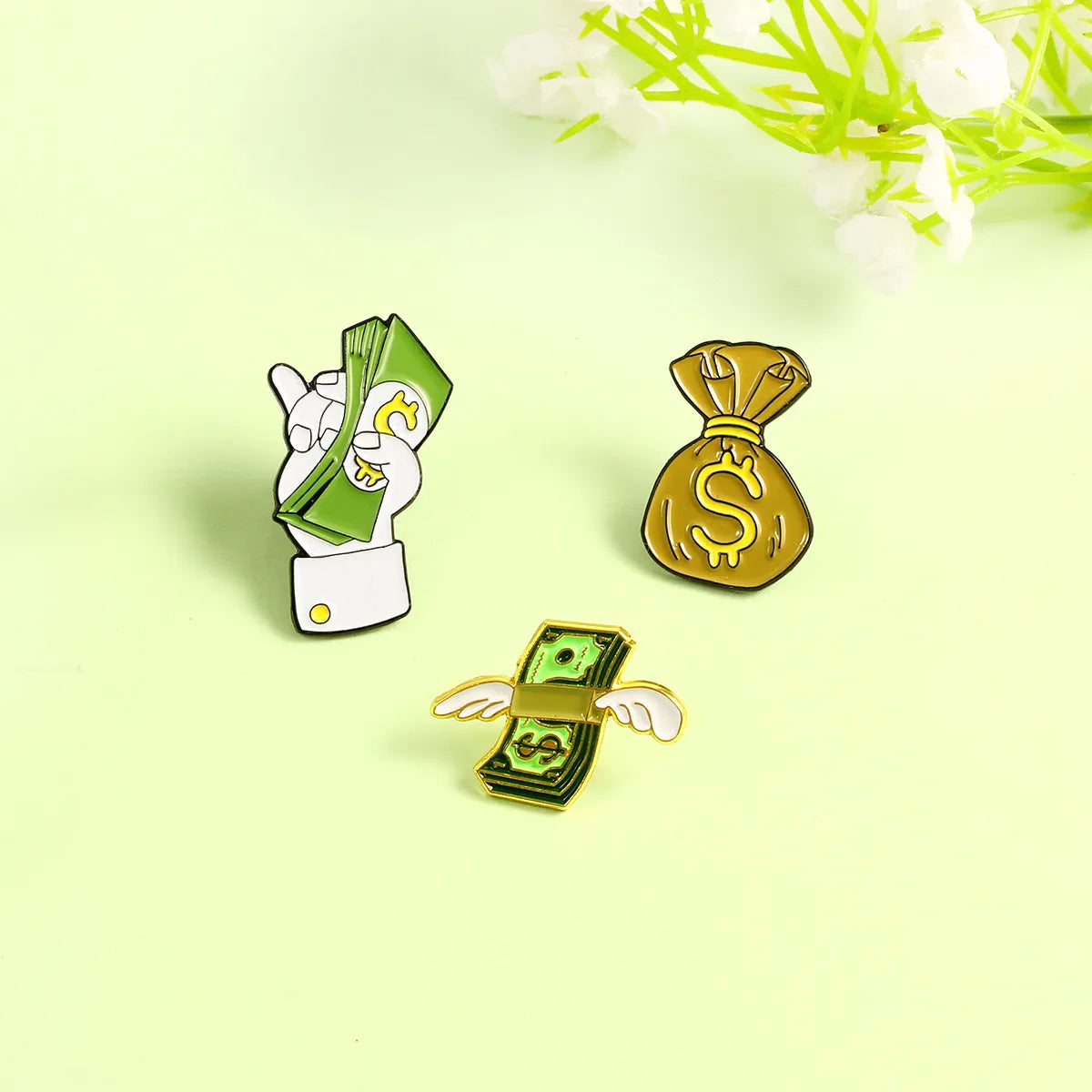 Fashion Dollar Alloy Stoving Varnish Unisex Brooches