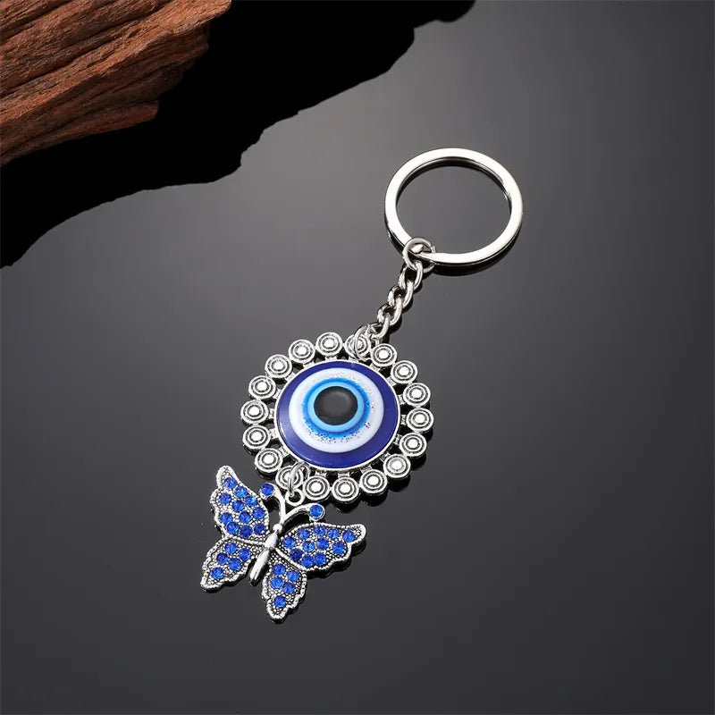 Fashion Dolphin Eye Elephant Alloy Resin Inlay Rhinestones Keychain 1 Piece