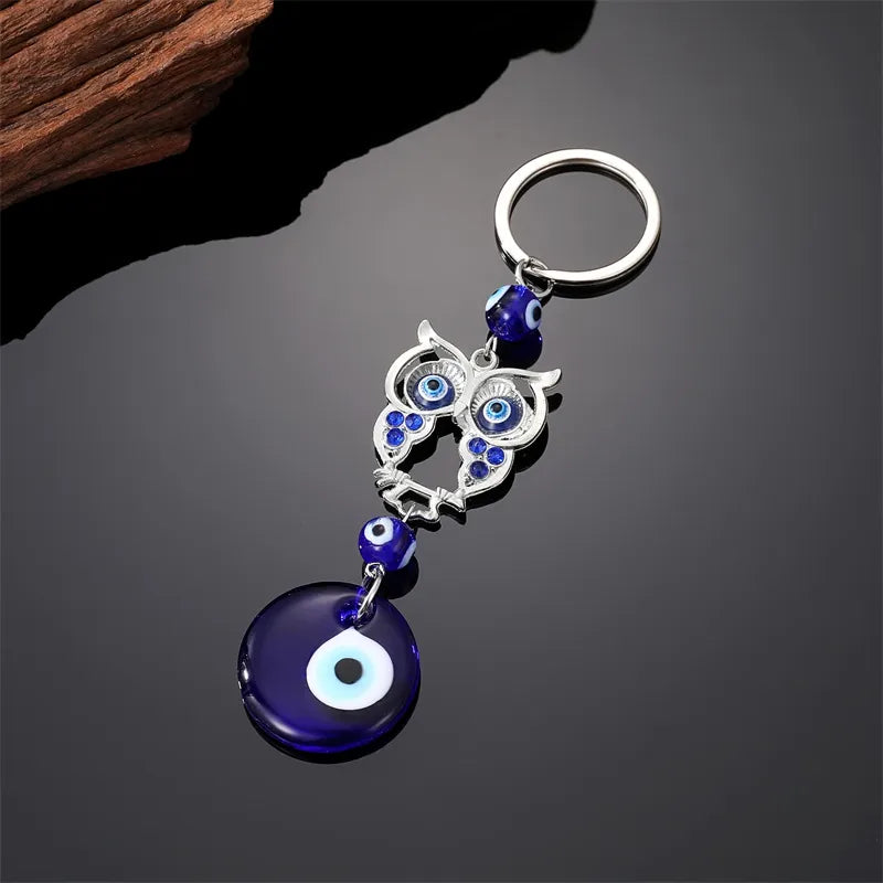 Fashion Dolphin Eye Elephant Alloy Resin Inlay Rhinestones Keychain 1 Piece