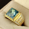 Fashion Domineering Men's Alloy Geometric Ring Set With Electroplating Design