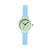 Fashion Dopamine Color Round Alloy Case Mineral Reinforced Glass Mirror Belt Strap Stainless Steel Buckle Female Watch