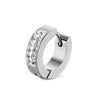 Fashion Unisex Titanium Steel And Stainless Steel Geometric Style Polishing Diamond Ear Bone Buckle Zircon Earrings With Advanced Sense