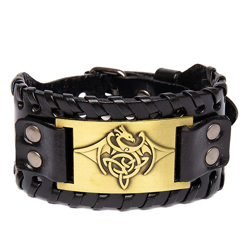 Fashion Dragon Pu Leather Alloy Alloy Unisex Bangle