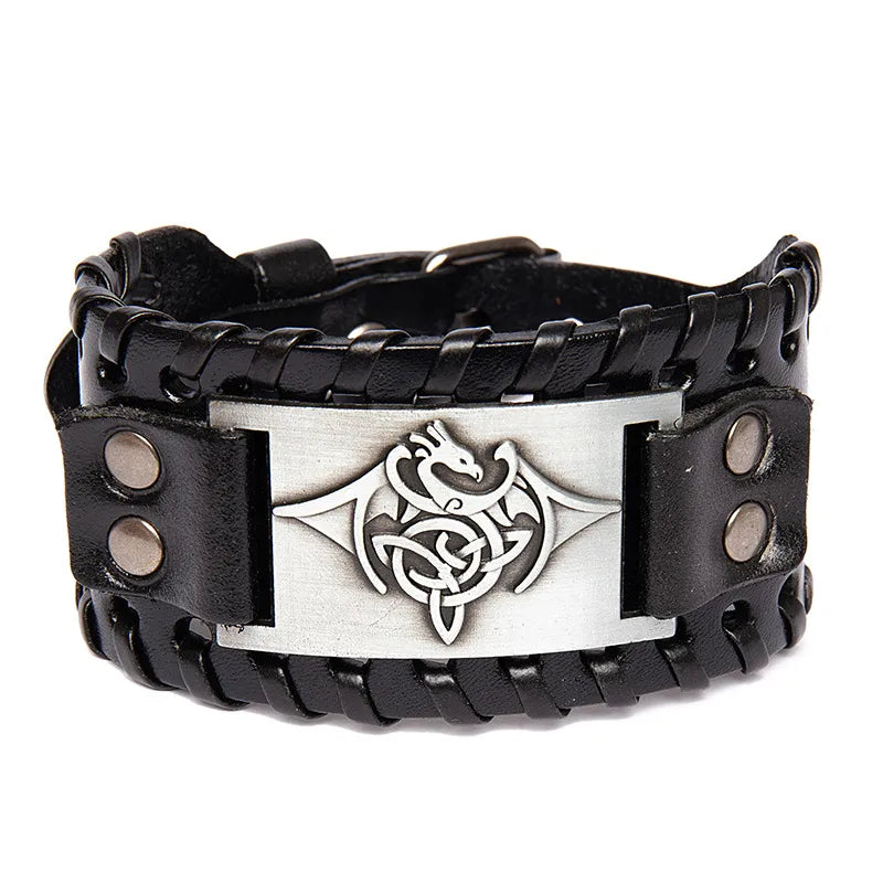 Fashion Dragon Pu Leather Alloy Alloy Unisex Bangle