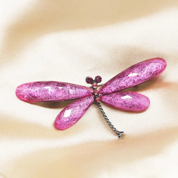 Fashion Dragonfly Alloy Plating Artificial Gemstones Unisex Brooches