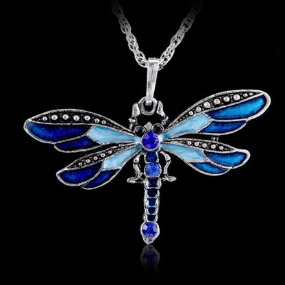 Fashion Dragonfly Alloy Plating Rhinestone Necklace