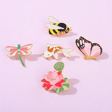 Fashion Dragonfly Butterfly Alloy Plating Unisex Brooches