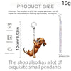 Fashion Drawstring 2D Flat Acrylic Dog Ladies Keychain Accessories And Pendants For Cars