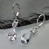 Fashion Drop-Shaped Zircon Earrings Korean Version Long Gemstone Earrings