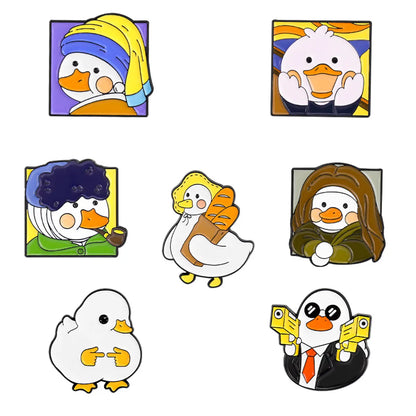 Fashion Duck Alloy Plating Unisex Brooches