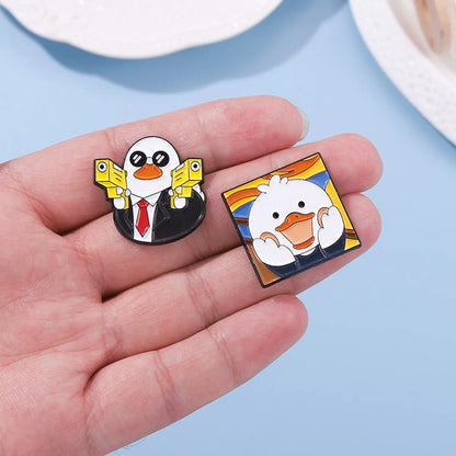 Fashion Duck Alloy Plating Unisex Brooches