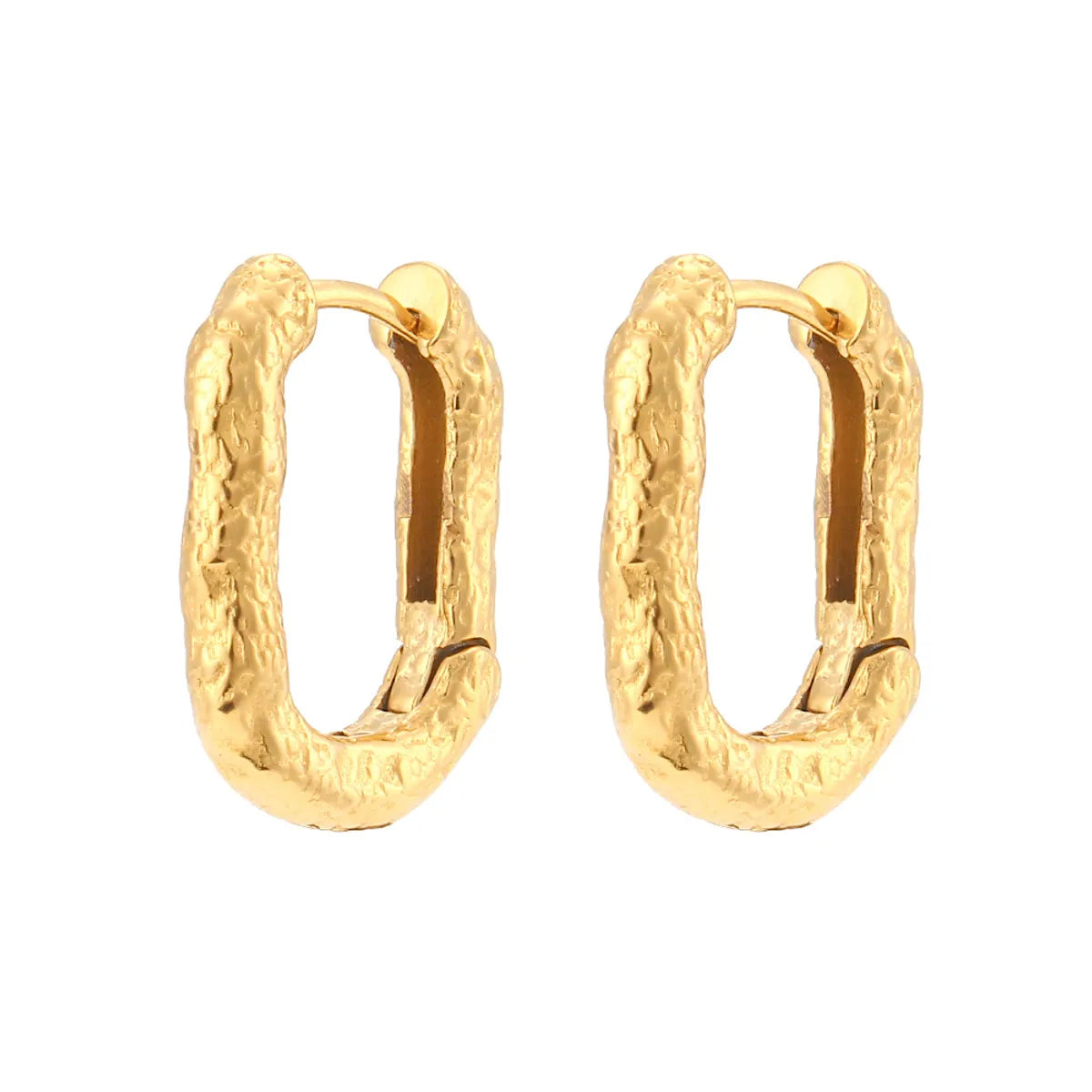 Fashion Geometric Plating 304 Stainless Steel No Inlaid 18K Gold Plated Earrings