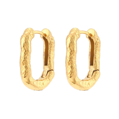 Fashion Geometric Plating 304 Stainless Steel No Inlaid 18K Gold Plated Earrings