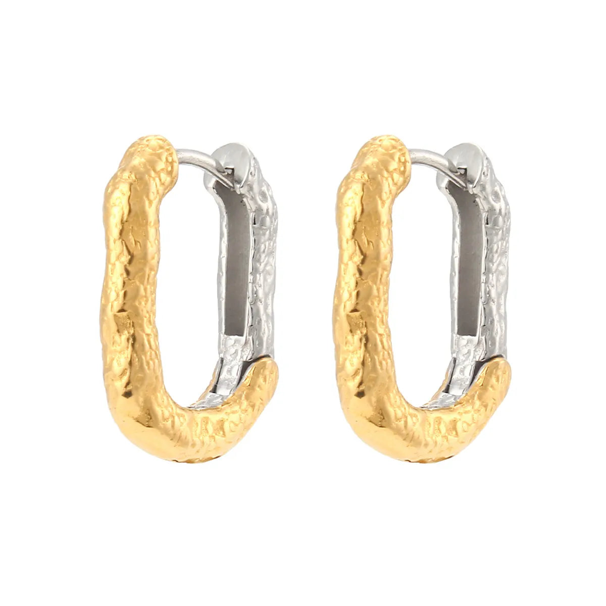 Fashion Geometric Plating 304 Stainless Steel No Inlaid 18K Gold Plated Earrings