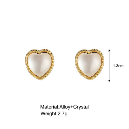 Fashion Earrings Creative Simple Heart-Shaped Alloy Earrings