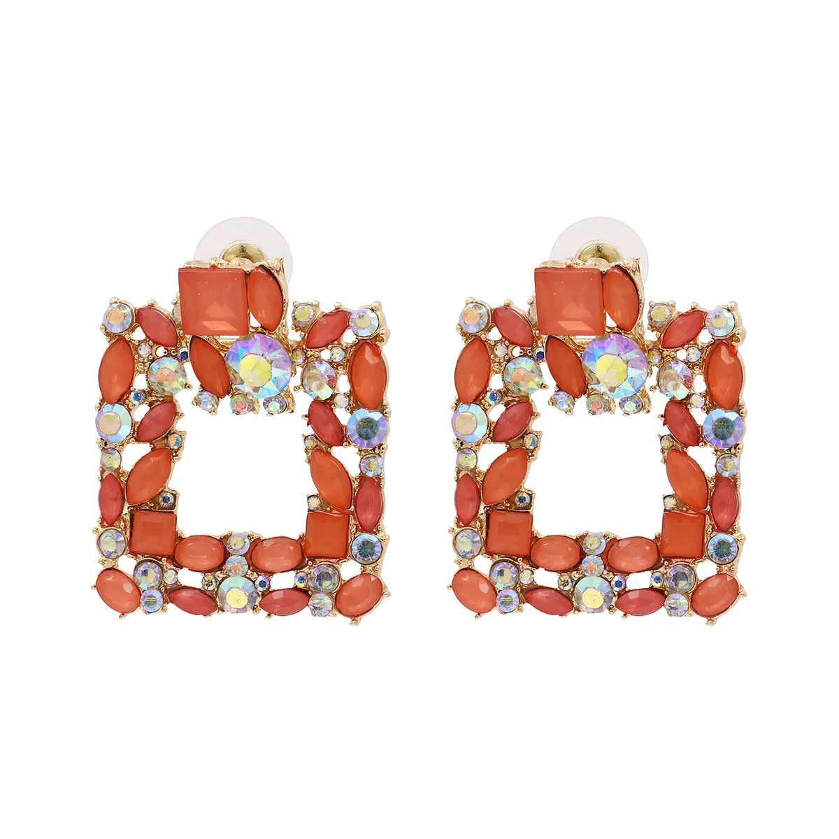 Fashion Geometric Diamond Alloy Earrings Ear Studs