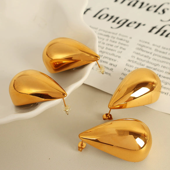 Fashion Earrings 316L Stainless Steel 18K Gold Plated