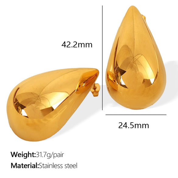 Fashion Earrings 316L Stainless Steel 18K Gold Plated