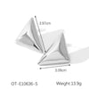 Fashion Earrings Titanium Steel Stainless Steel Geometric Three Dimensional Triangle Electroplating Vacuum Plating